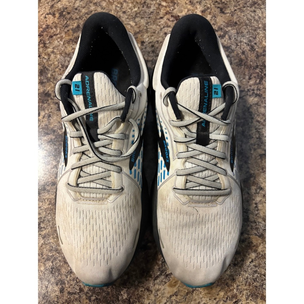 Brooks Adrenaline GTS 21 Mens Running Shoes White Blue Black 1103491D190 Size 9